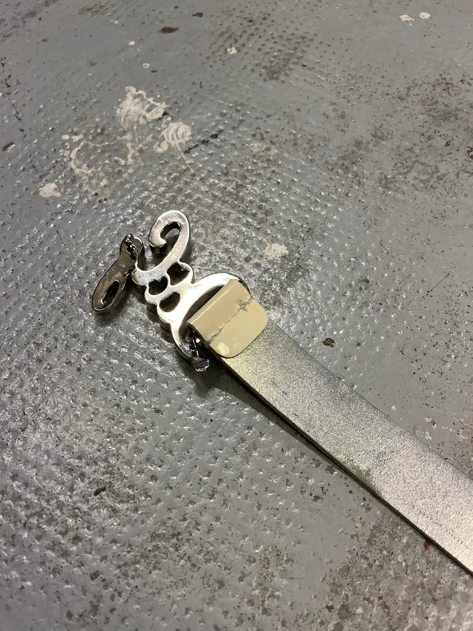 2000s Dolce & Gabbana White Leather Belt KzXNXcv 7