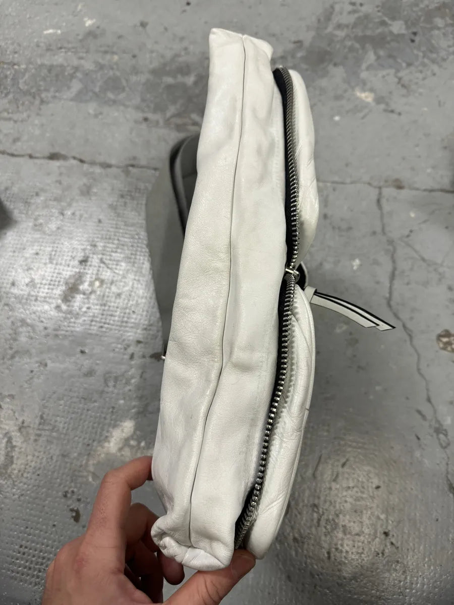 2000s Dolce & Gabbana White Leather Shoulder Bag  (OS) FhohJWt 8