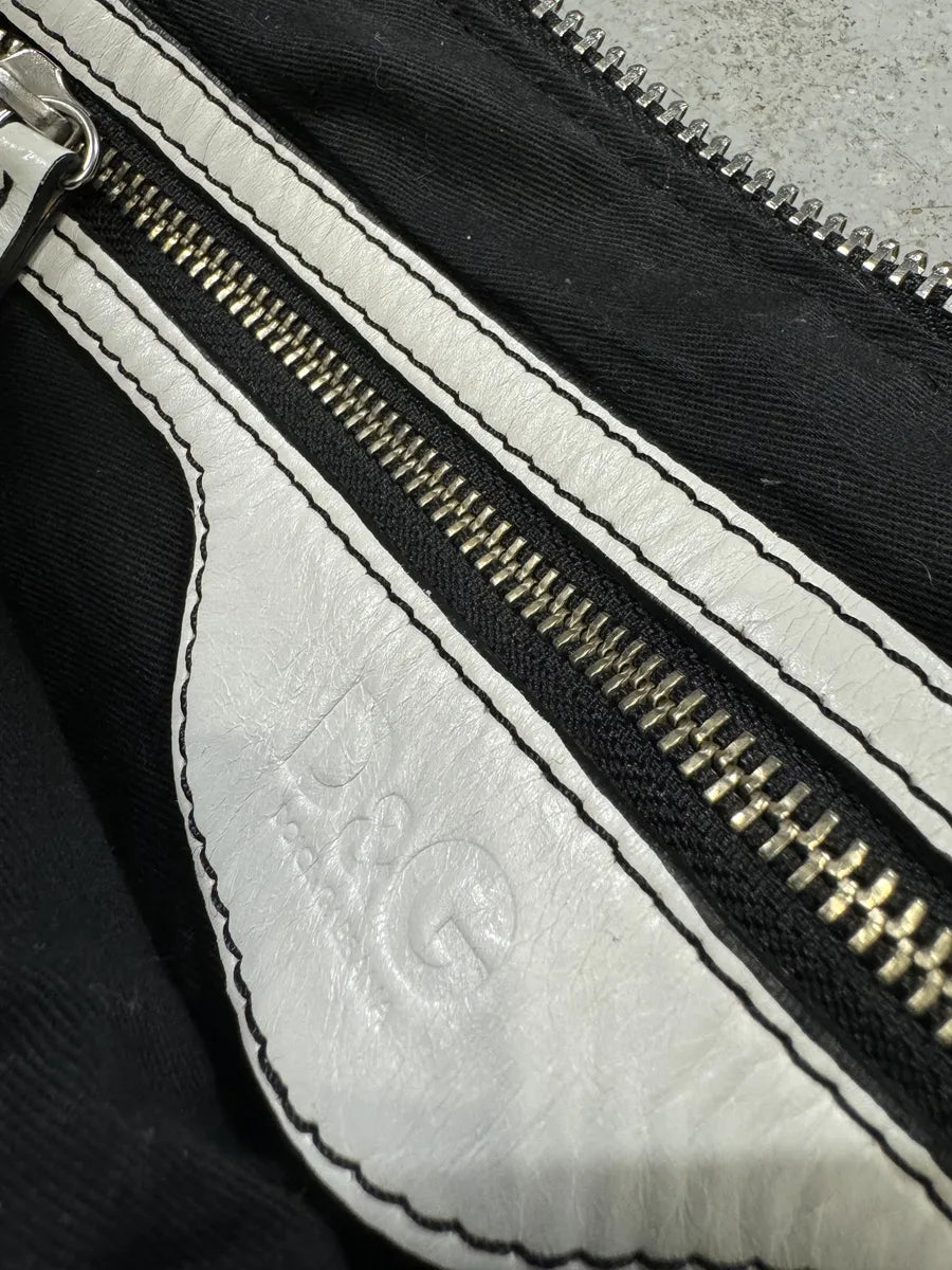 2000s Dolce & Gabbana White Leather Shoulder Bag  (OS) FhohJWt 9