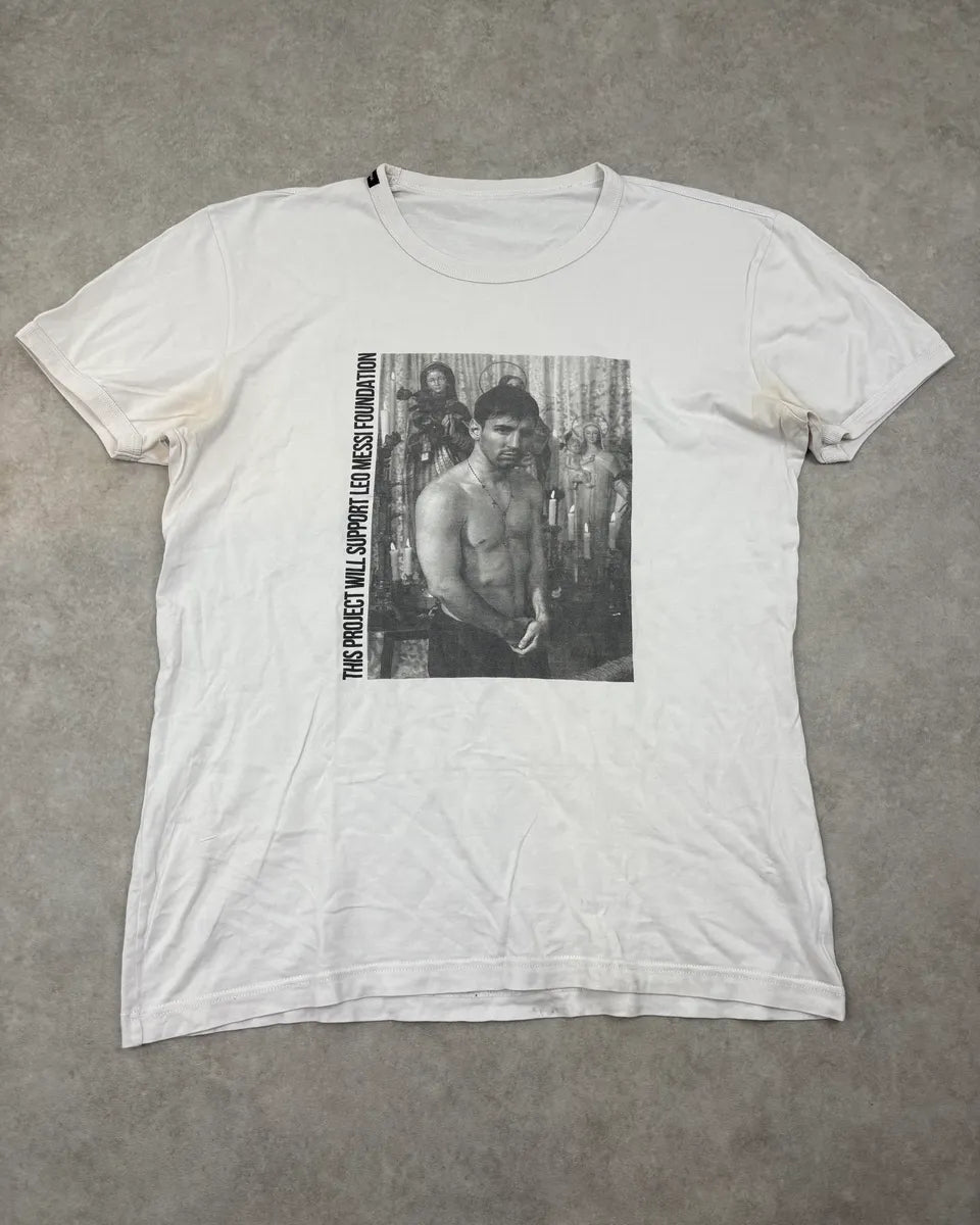 2000s Dolce & Gabbana White Leo Messi Foundation T-Shirt kysdzrE 2