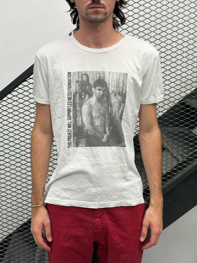 2000s Dolce & Gabbana White Leo Messi Foundation T-Shirt kysdzrE 0