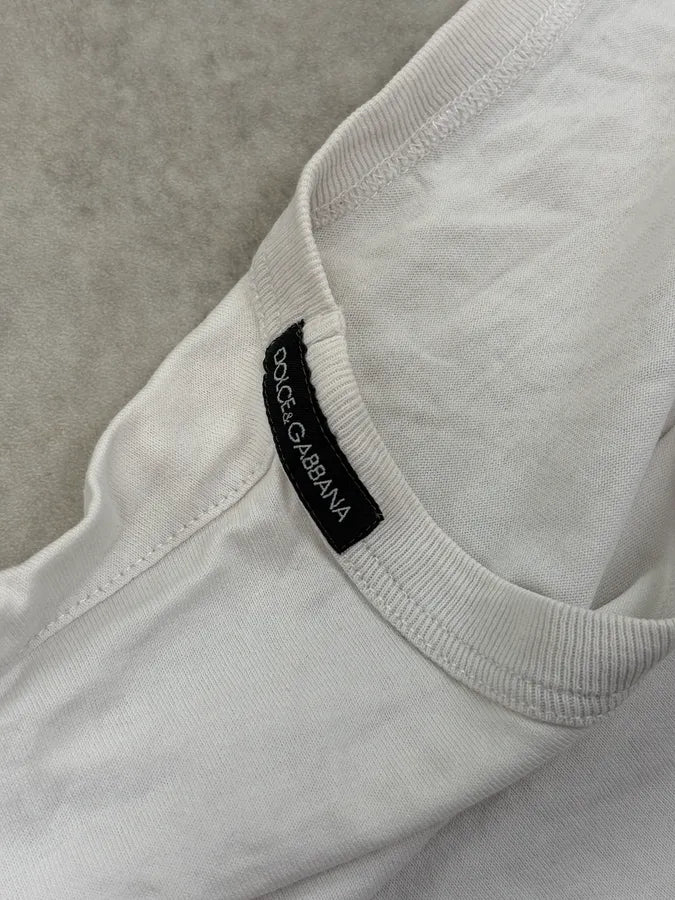 2000s Dolce & Gabbana White Leo Messi Foundation T-Shirt kysdzrE 7