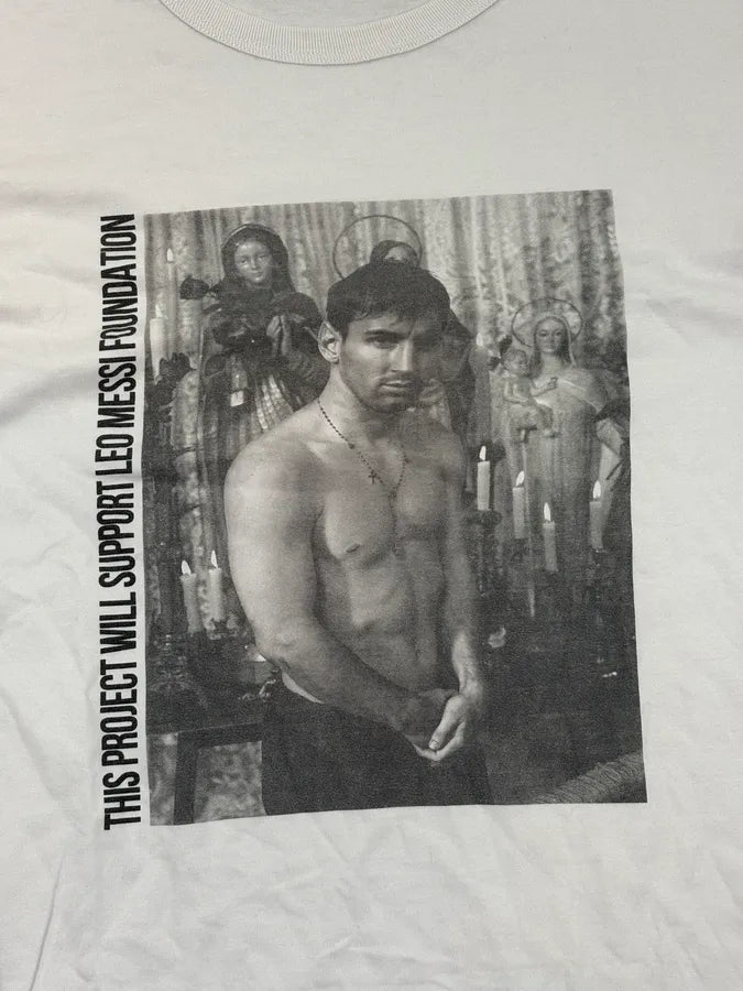 2000s Dolce & Gabbana White Leo Messi Foundation T-Shirt kysdzrE 6