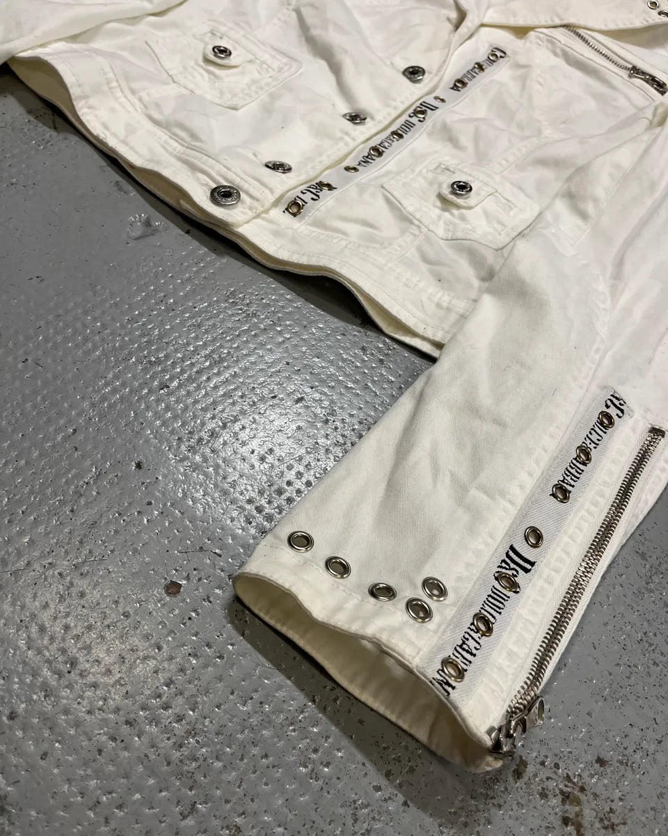 2000s Dolce & Gabbana White Light Perfecto Jacket NVomXFP 5