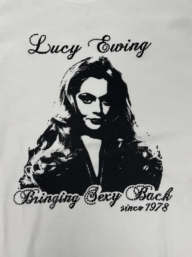 2000s Dolce & Gabbana White Lucy Ewing Pearl Print T-Shirt TCOYKzG 6