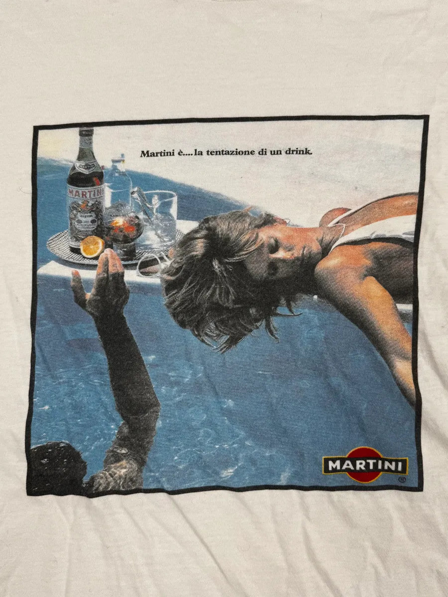 2000s Dolce & Gabbana White Martini T-Shirt kUlaNXw 6