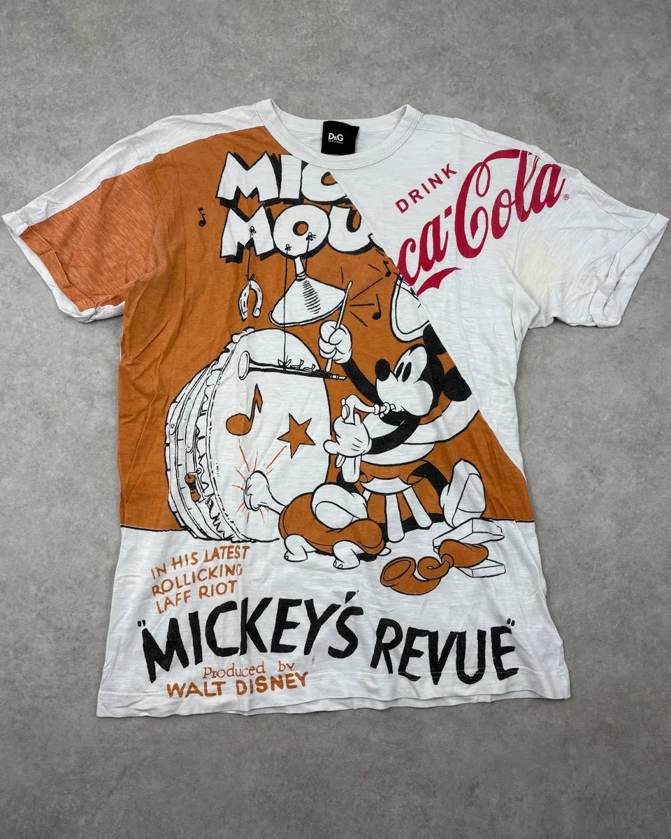 FW2011 Dolce & Gabbana White Mickey Mouse & Coca-Cola T-Shirt QbldsJu 1
