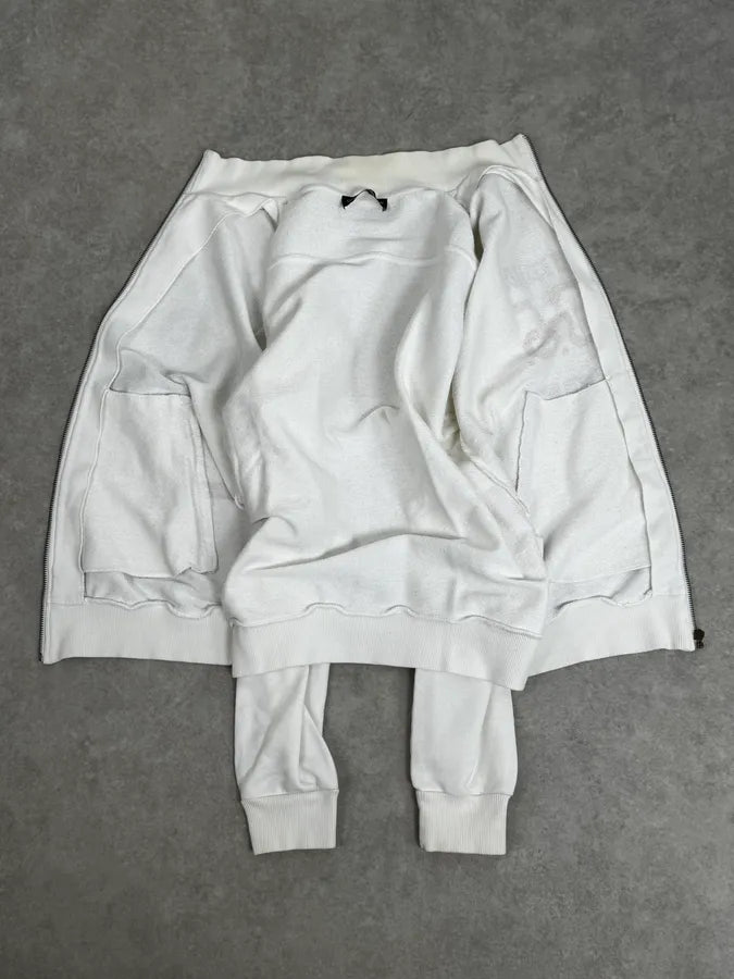 2000s Dolce & Gabbana White Mohamed Ali Zip-up Sweater XFWTUeW 6