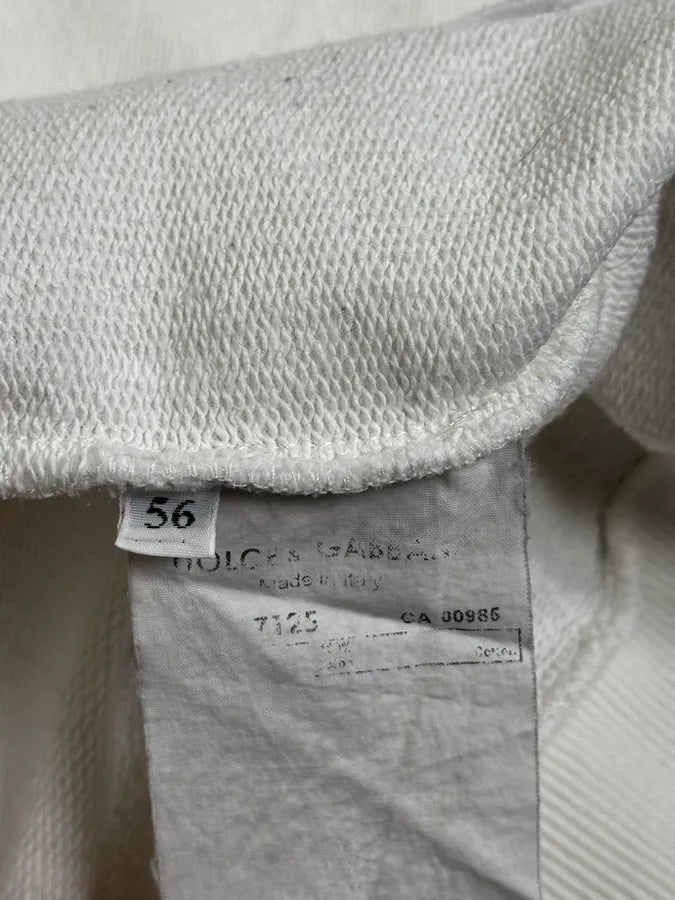 2000s Dolce & Gabbana White Mohamed Ali Zip-up Sweater XFWTUeW 10