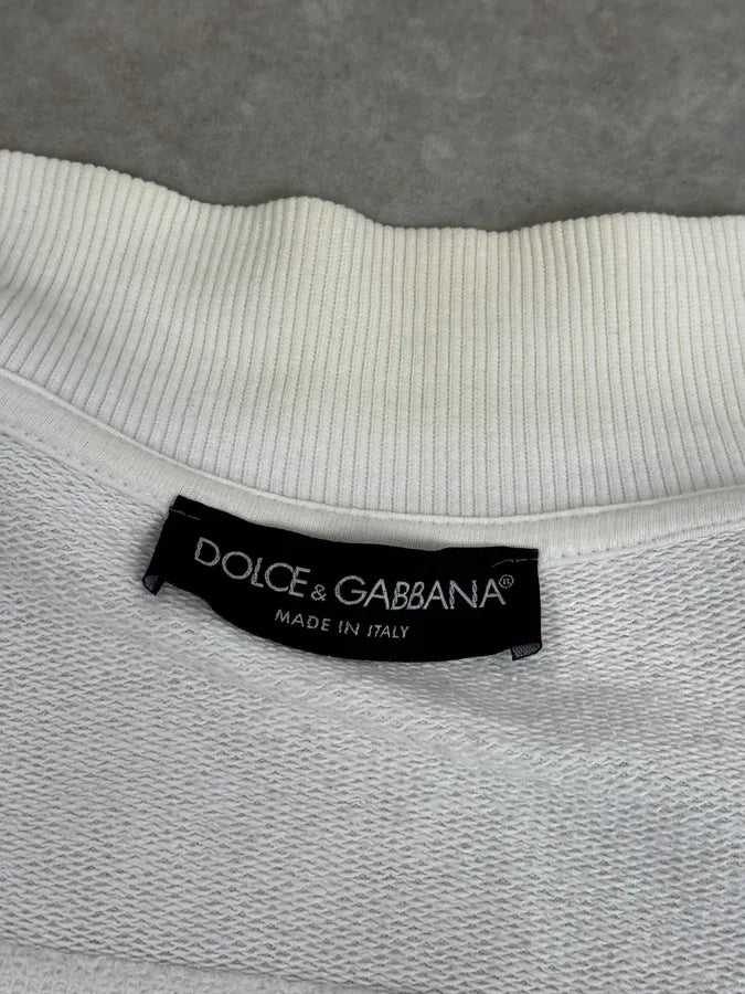 2000s Dolce & Gabbana White Mohamed Ali Zip-up Sweater XFWTUeW 9