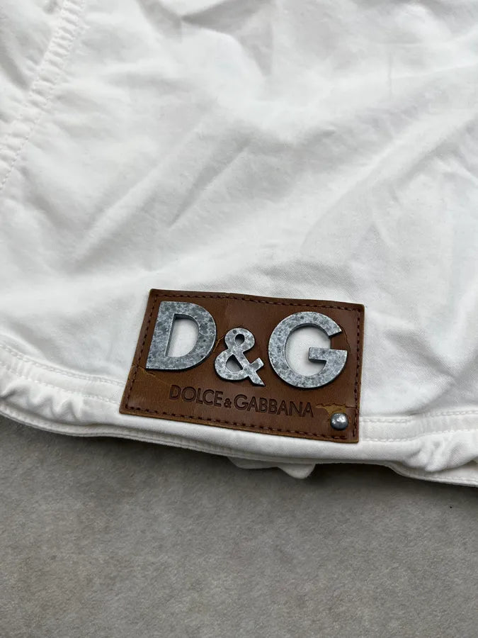 SS2004 Dolce & Gabbana White Multi-Pocket Eylet Jacket LAAofFt 8
