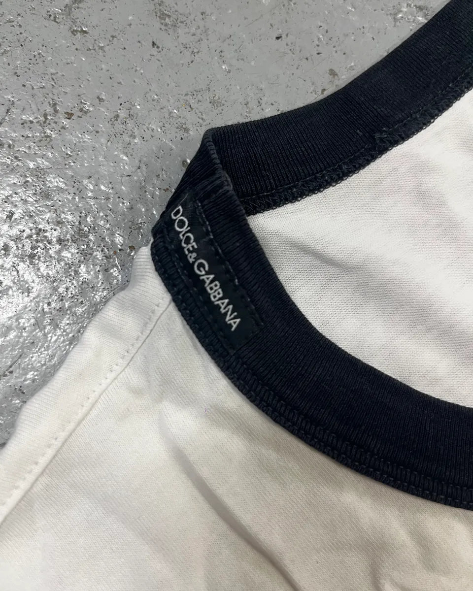 2000s Dolce & Gabbana White N1 Print T-Shirt SJvaQnK 9