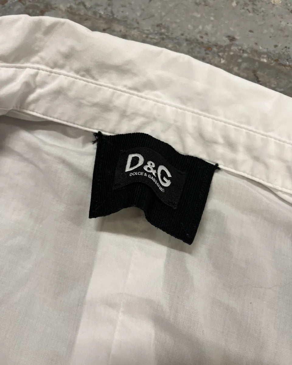 2000s Dolce & Gabbana White Royal Baroque Shirt  mnxtfCm 9