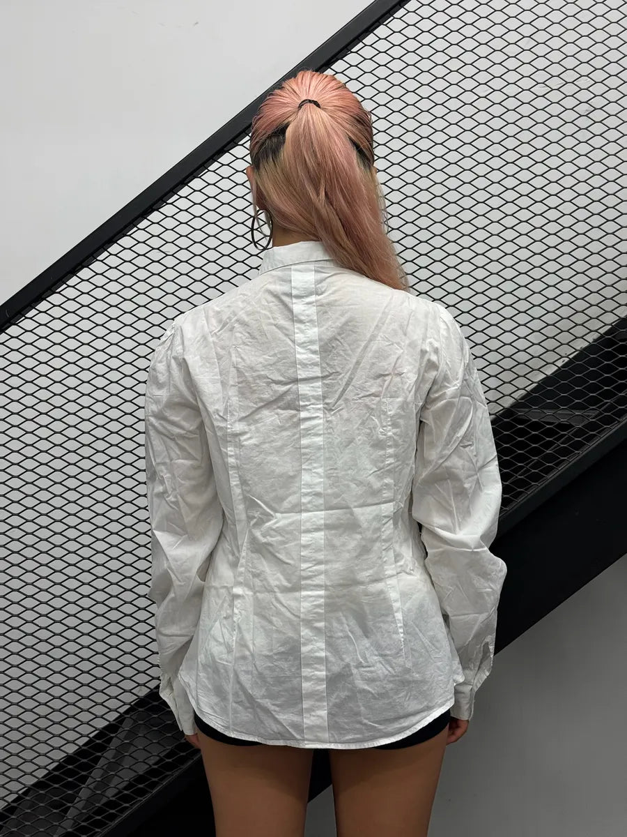 2000s Dolce & Gabbana White Ruffle Shirt CpyxMaW 1