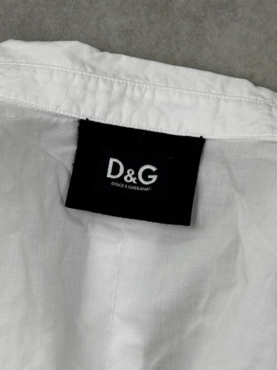 2000s Dolce & Gabbana White Ruffle Shirt CpyxMaW 9