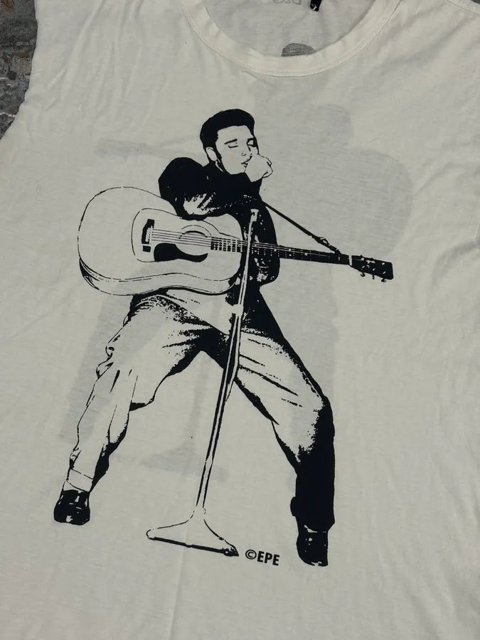 2000s Dolce & Gabbana White Tank Top Musician Graphic Print  uxpXOQP 5