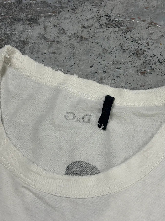 2000s Dolce & Gabbana White Tank Top Musician Graphic Print  uxpXOQP 8