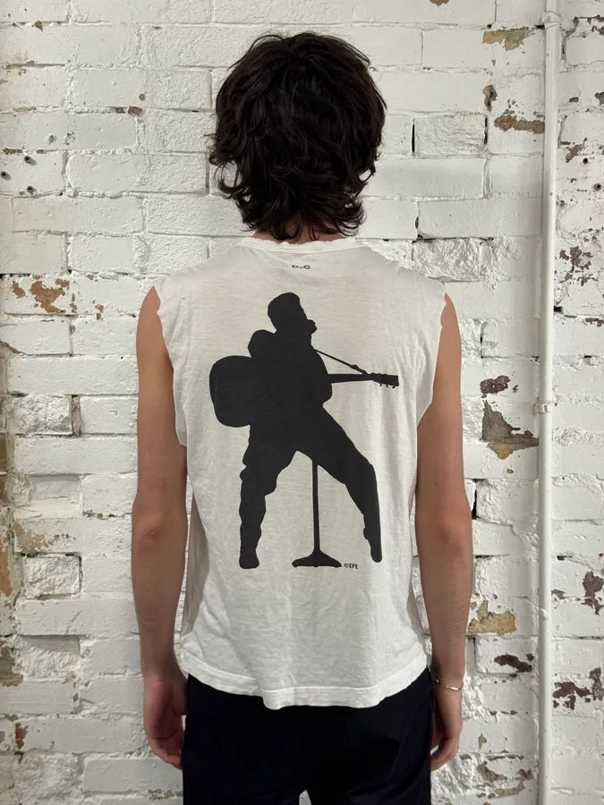 2000s Dolce & Gabbana White Tank Top Musician Graphic Print  uxpXOQP 1