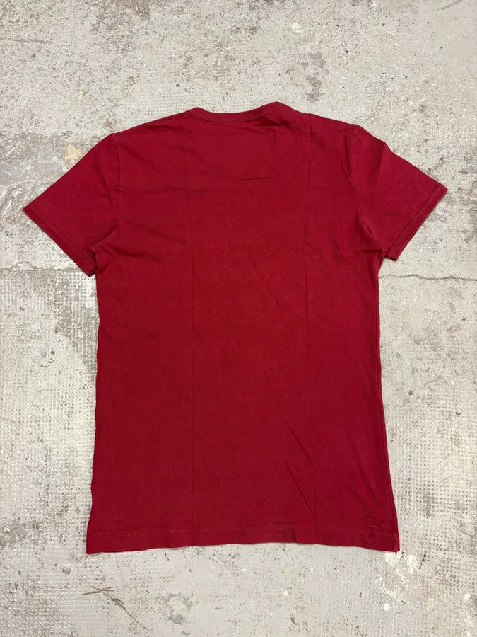 2000s Dolce & Gabbana White Tiger Burgundy T-Shirt jOBOKWS 5