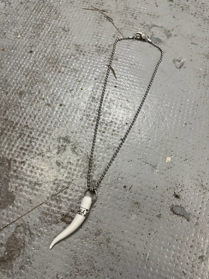 2000s Dolce & Gabbana White Tooth Ball Chain Necklace kkzPfnz 4