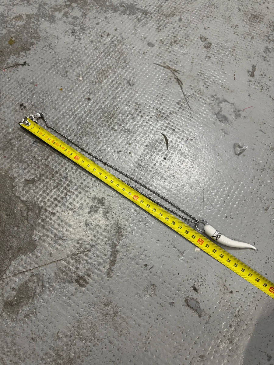 2000s Dolce & Gabbana White Tooth Ball Chain Necklace kkzPfnz 5