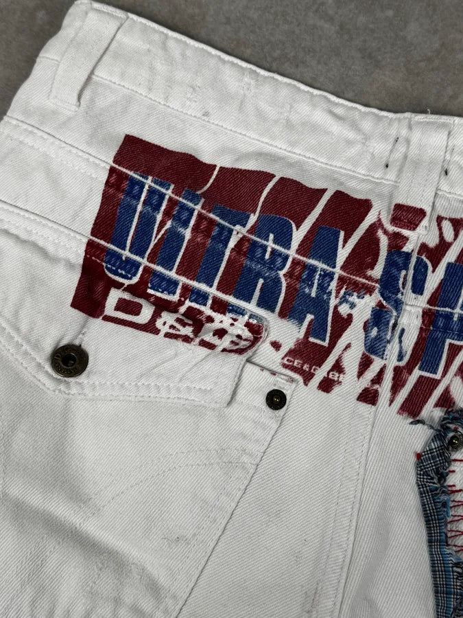SS2006 Dolce & Gabbana White Tagged Sport Cargo Shorts bJrKGeT 10
