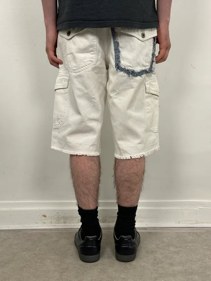 SS2006 Dolce & Gabbana White Tagged Sport Cargo Shorts bJrKGeT 3