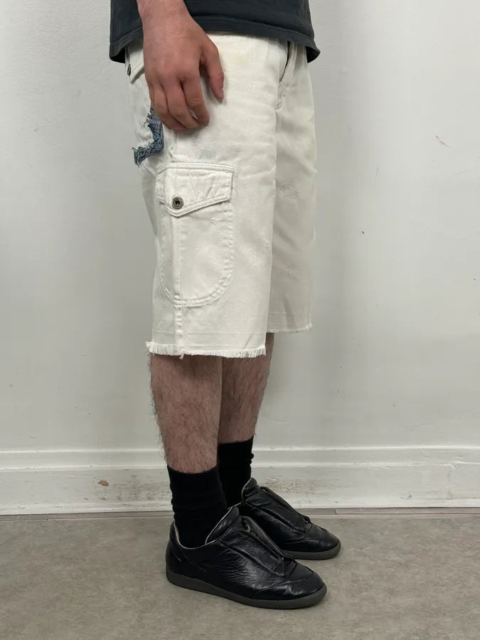 SS2006 Dolce & Gabbana White Tagged Sport Cargo Shorts bJrKGeT 2
