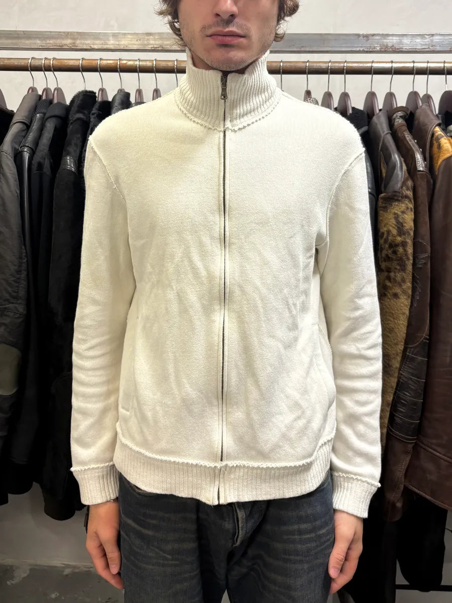 2000s Dolce & Gabbana White Zip-up Sweater XqeQCdd 1