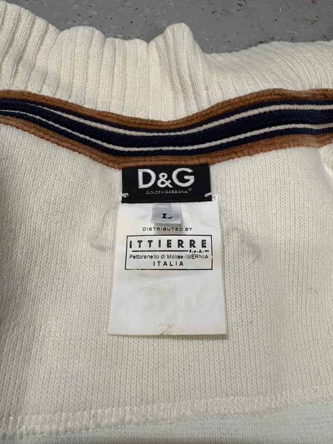 2000s Dolce & Gabbana White Zip-up Sweater XqeQCdd 12