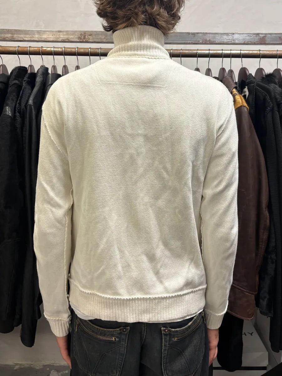 2000s Dolce & Gabbana White Zip-up Sweater XqeQCdd 2