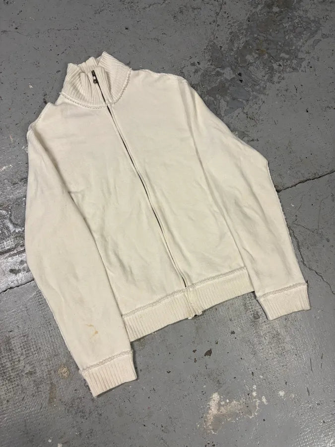 2000s Dolce & Gabbana White Zip-up Sweater XqeQCdd 3