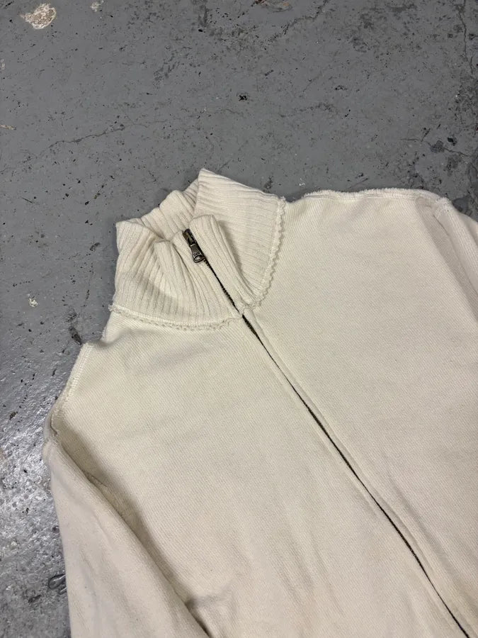 2000s Dolce & Gabbana White Zip-up Sweater XqeQCdd 4