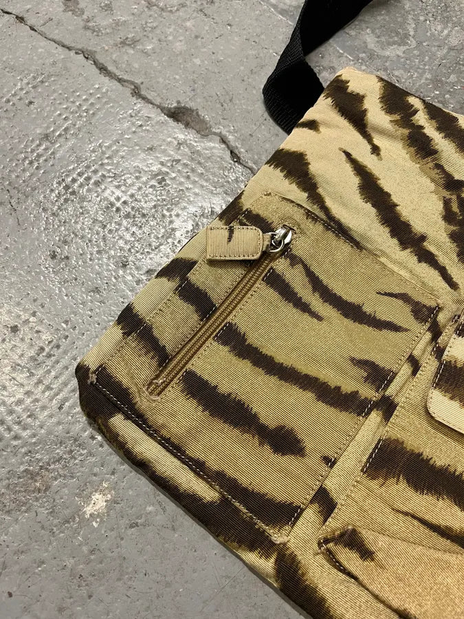 2000s Dolce & Gabbana Wild Zebra Cargo Shoulder Bag vhObesA 2