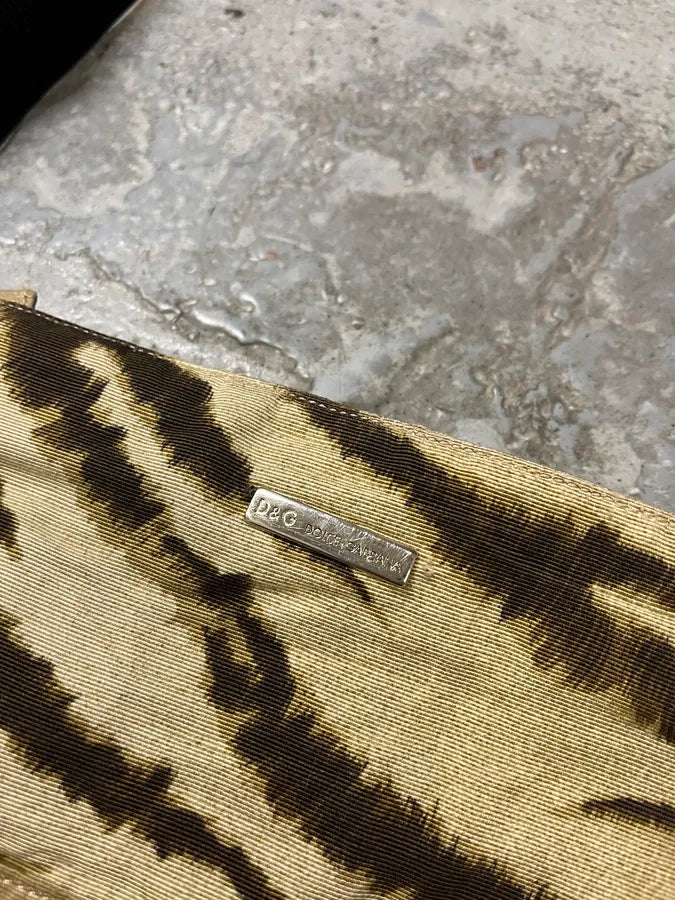 2000s Dolce & Gabbana Wild Zebra Cargo Shoulder Bag vhObesA 3