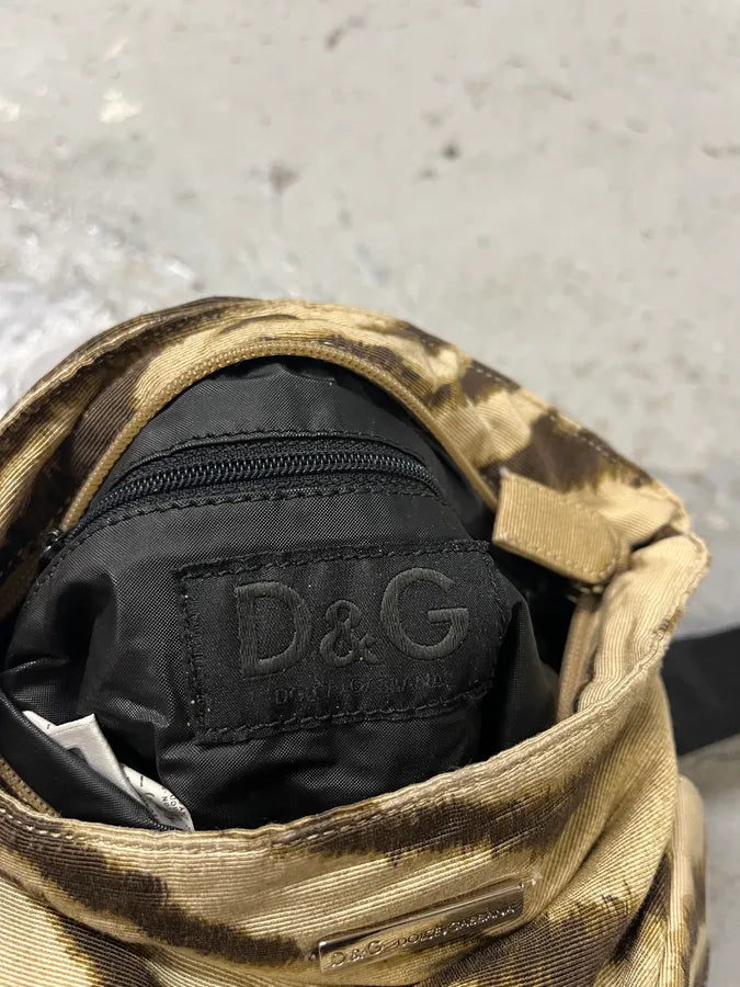 2000s Dolce & Gabbana Wild Zebra Cargo Shoulder Bag vhObesA 6