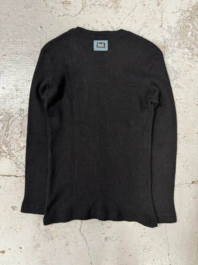 2000s Dolce & Gabbana Wool Black Sweater rVGPpNn 3