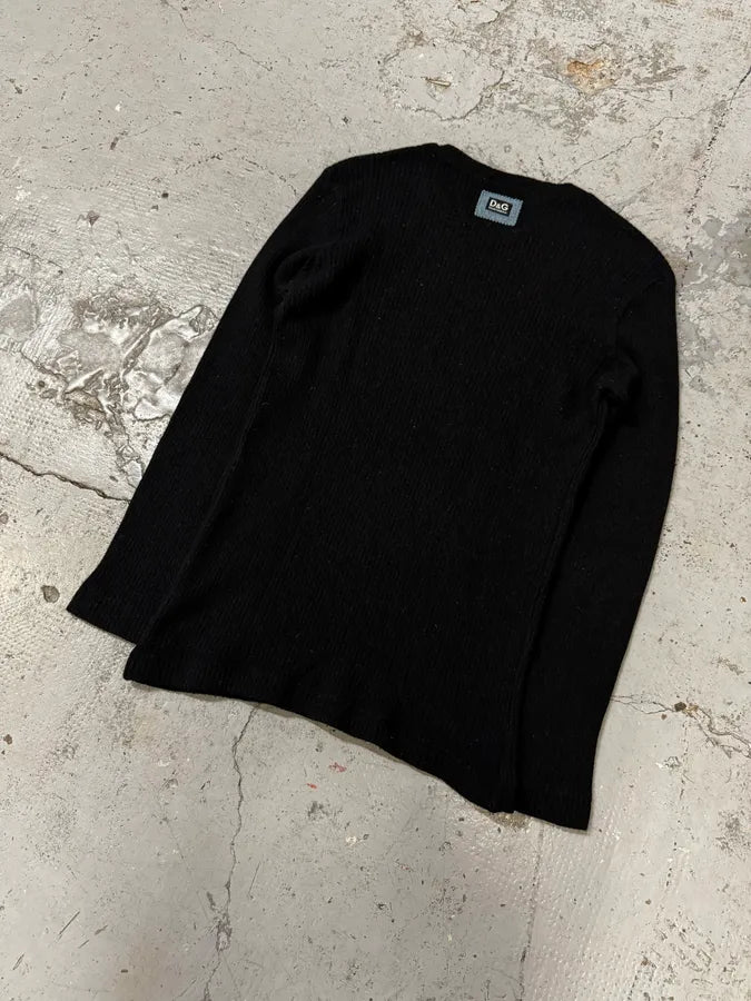 2000s Dolce & Gabbana Wool Black Sweater rVGPpNn 5