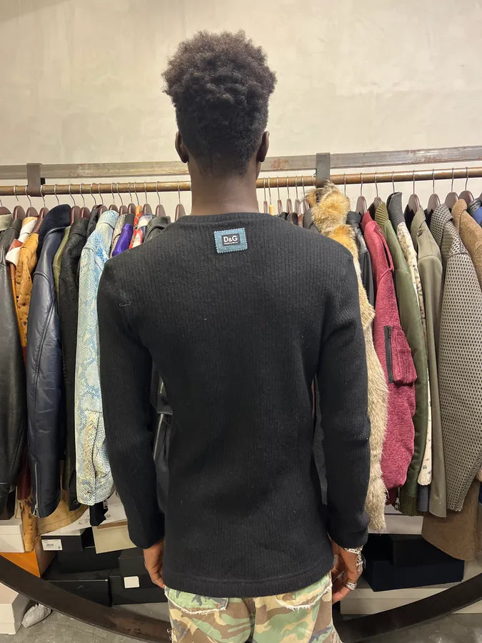 2000s Dolce & Gabbana Wool Black Sweater rVGPpNn 4