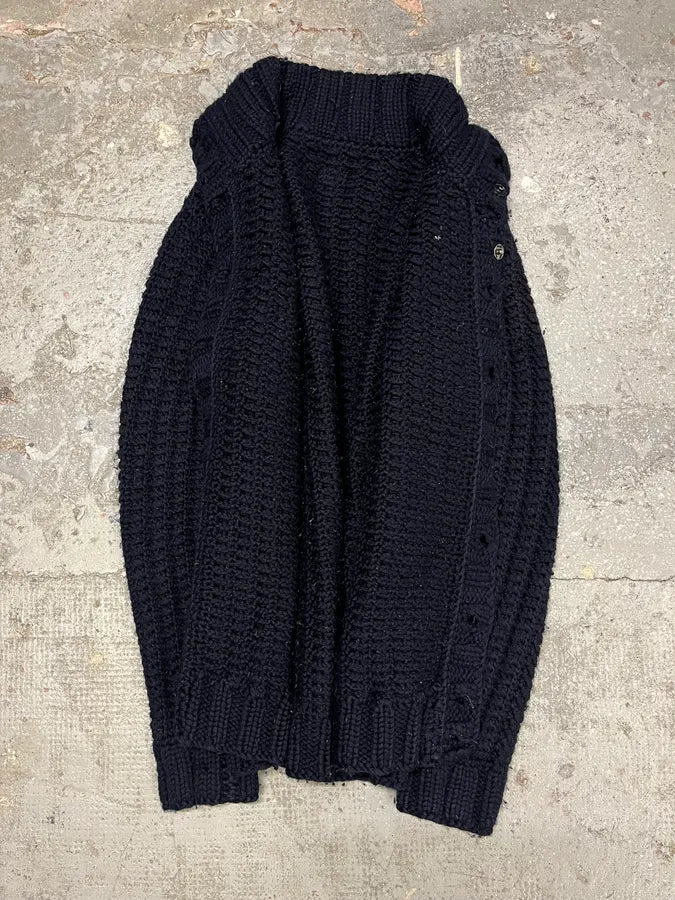 FW2010 Dolce & Gabbana Wool Buttoned Navy Cardigan UKyLnOr 5