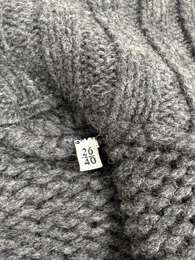 AW2002 Dolce & Gabbana Wool Embroidered Flowers Grey Sweater gZVGKUo 12