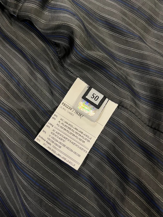 2000s Dolce & Gabbana Wool Grey Two Tone Hooded Jacket gECzUiN 10