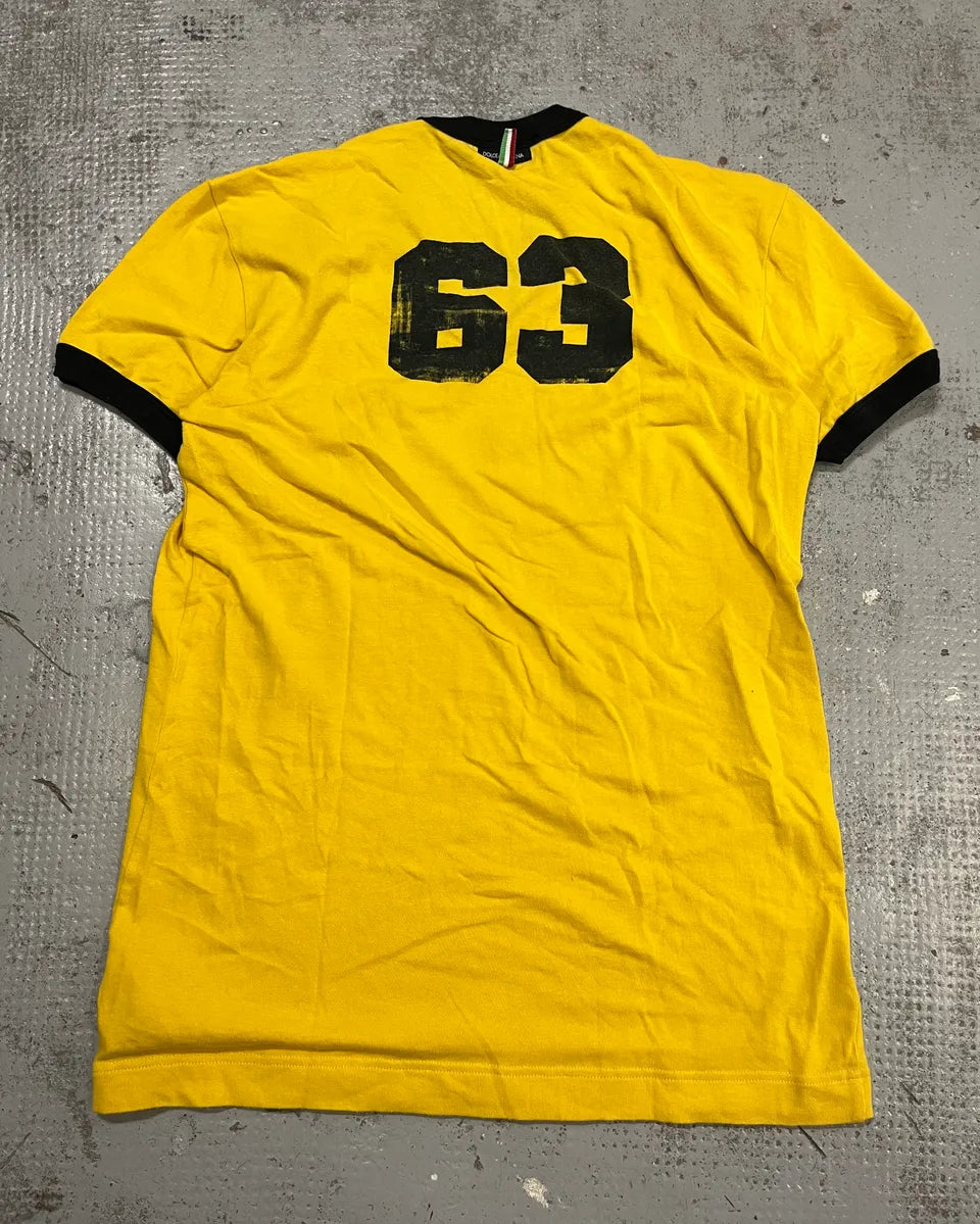 2000s Dolce & Gabbana Yellow V-Neck 63 The Best Things T-Shirt  cgVFWDl 7