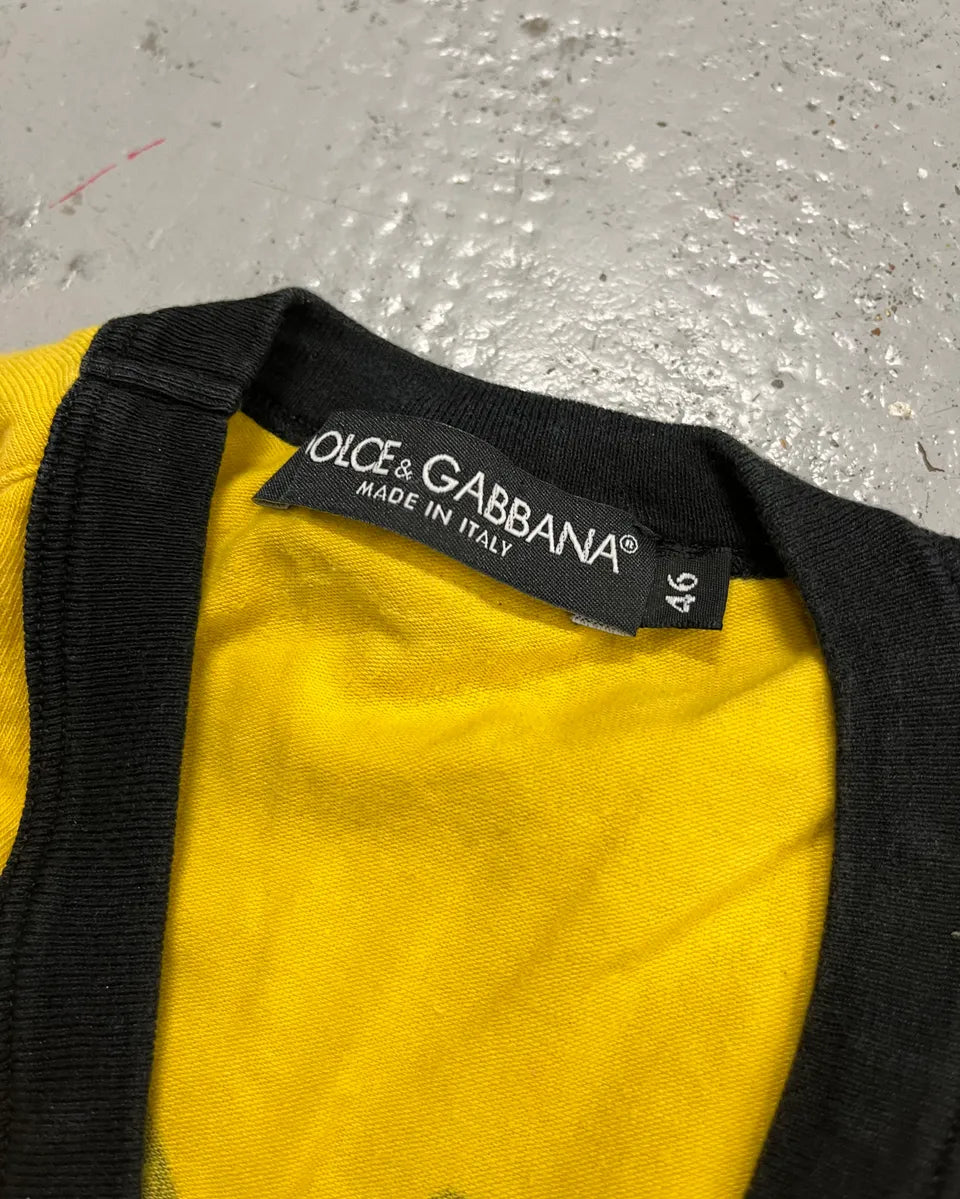 2000s Dolce & Gabbana Yellow V-Neck 63 The Best Things T-Shirt  cgVFWDl 8