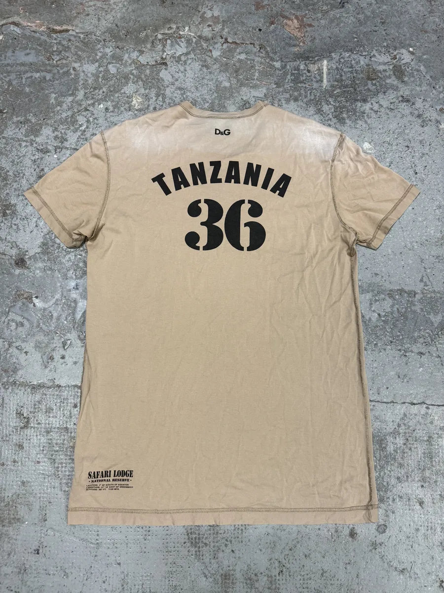 2000s Dolce & Gabbana Zebra Sexual Fantasy Beige T-Shirt LZPhBeF 1