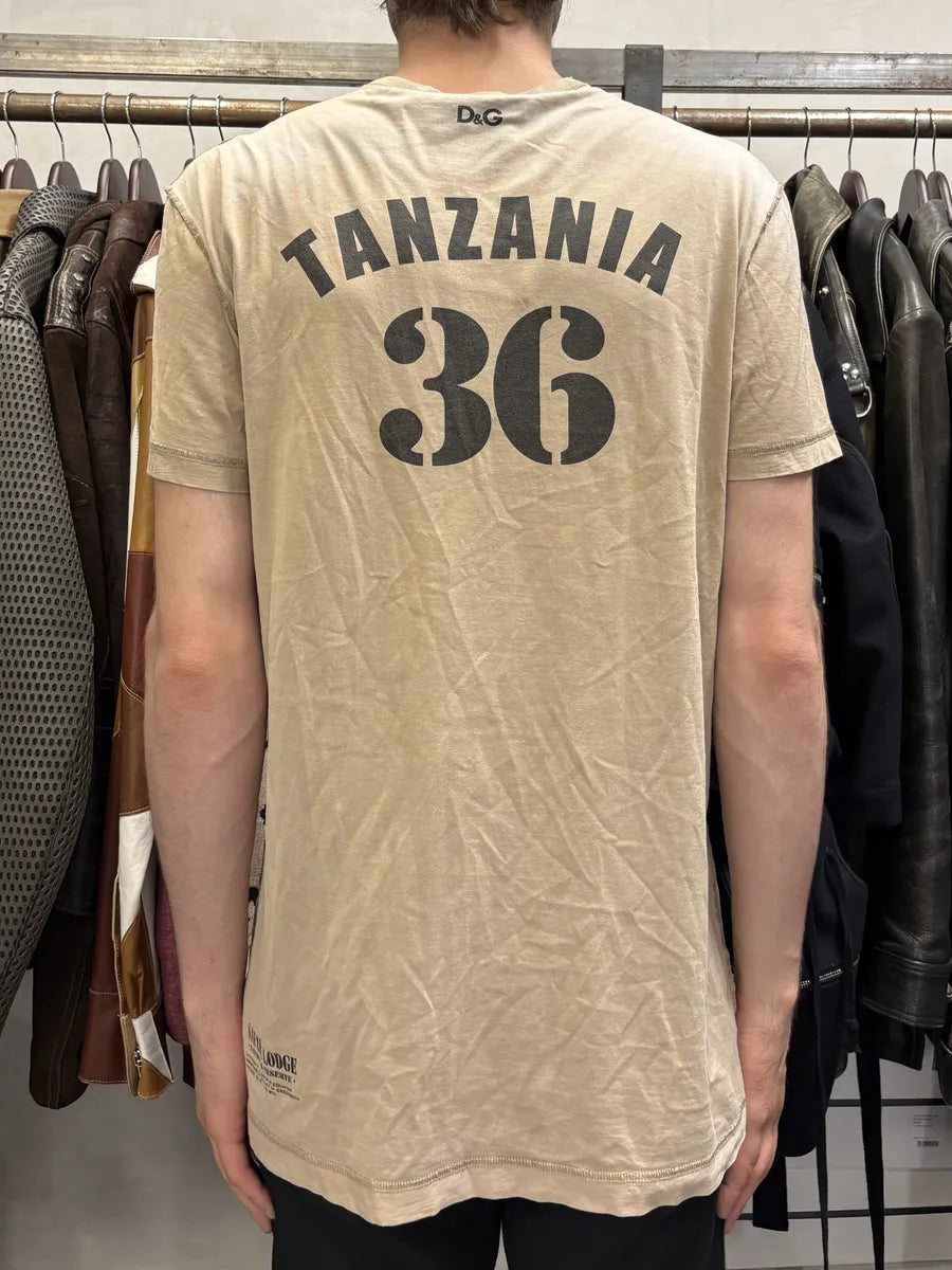 2000s Dolce & Gabbana Zebra Sexual Fantasy Beige T-Shirt LZPhBeF 3