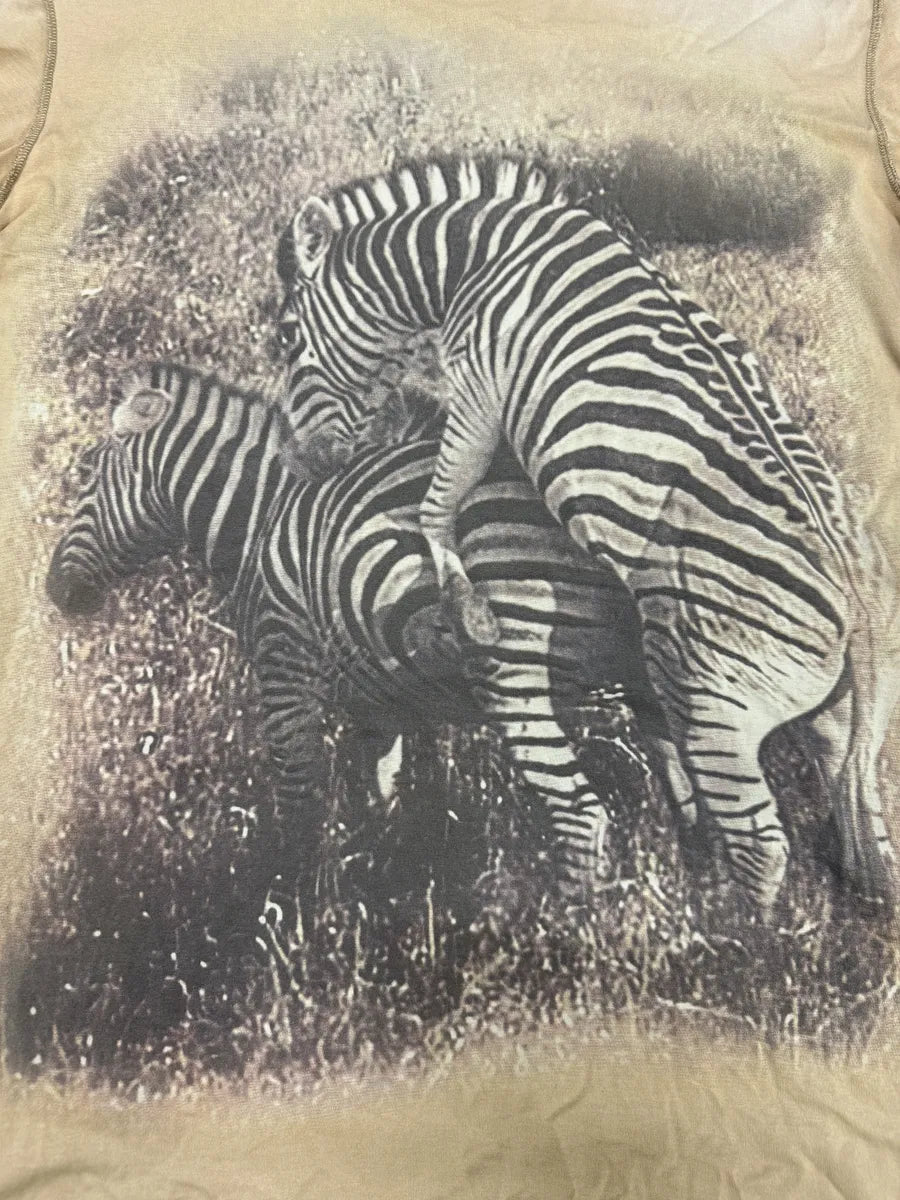 2000s Dolce & Gabbana Zebra Sexual Fantasy Beige T-Shirt LZPhBeF 4