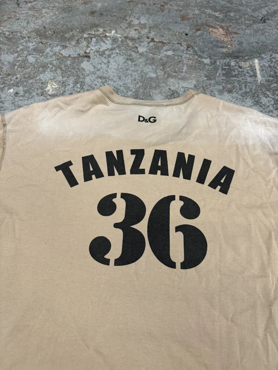 2000s Dolce & Gabbana Zebra Sexual Fantasy Beige T-Shirt LZPhBeF 5