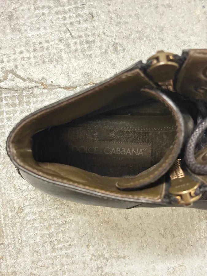 2000s Dolce & Gabbana Zip Black Leather Boots IKytAKa 10