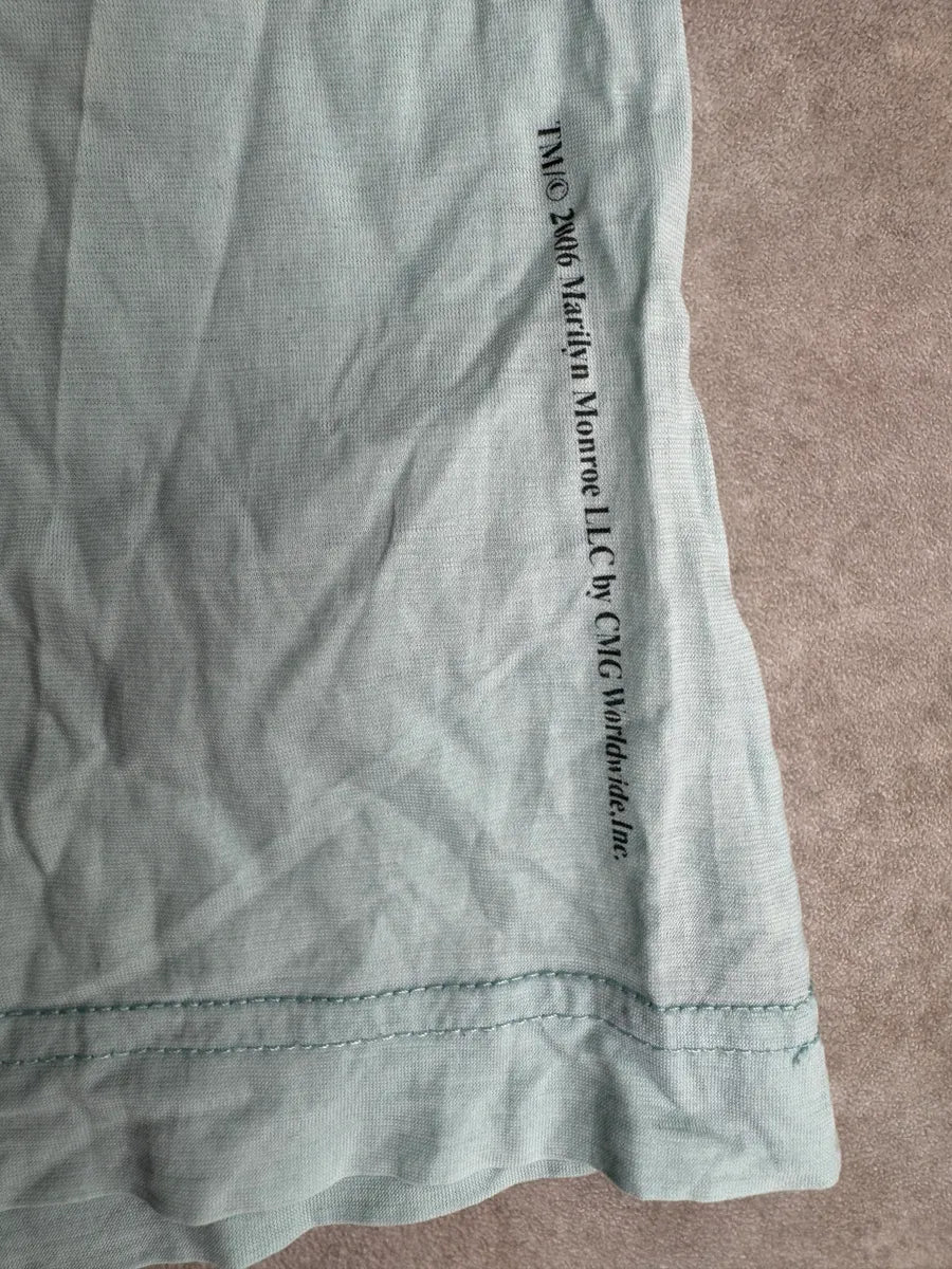 2000s Dolce & Gabbana Aqua Marilyn Monroe V-Neck T-Shirt  SzqINAl 10